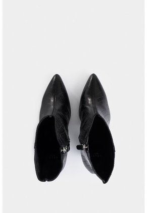 Botines Luna De Cuero Croco Para Mujer Silueta Punta Botines Luna De Cuero Croco Para Mujer Silueta Punta Negro 39 Vélez