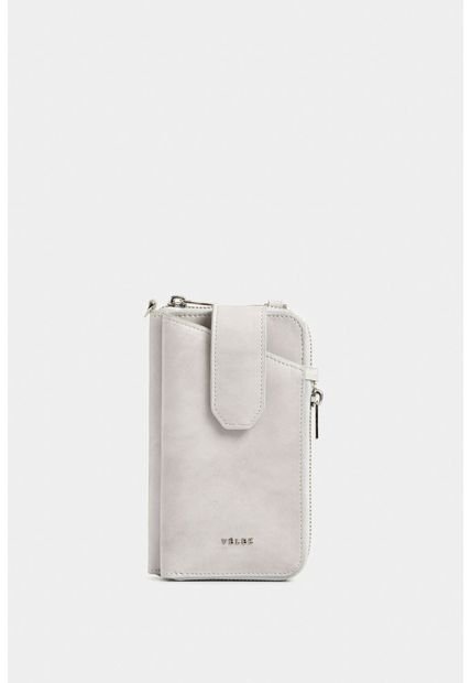 Porta Chequera Ibiza De Cuero Para Mujer Cadena Porta Chequera Ibiza De Cuero Para Mujer Cadena Gris Vélez