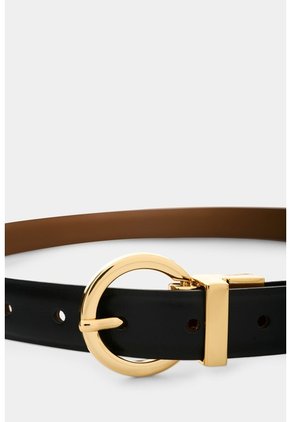 Cinturón Doble Faz En Cuero Para Mujer Flamia Cinturón Doble Faz En Cuero Para Mujer Flamia Negro S VÉLEZ