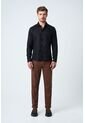 Camisa Manga Larga En Lino Para Hombre Silueta Semi Ajustada Camisa Manga Larga En Lino Para Hombre Silueta Semi Ajustada Negro L VÉLEZ de Vélez