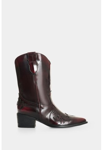 Bota Texana En Cuero Para Mujer Dino Bota Texana En Cuero Para Mujer Dino Vinotinto 34 VÉLEZ Vélez