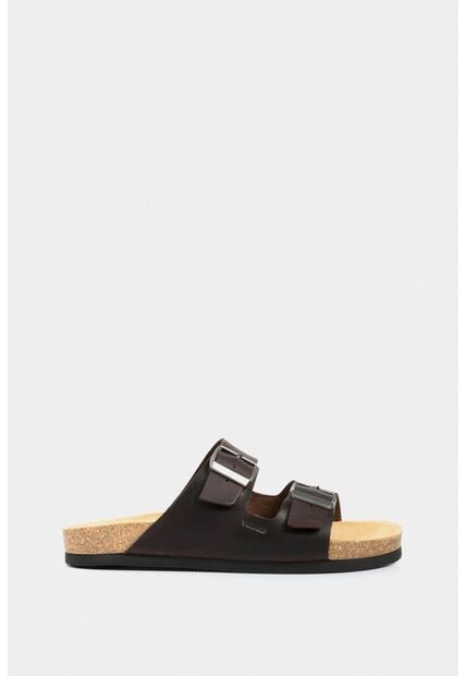 Sandalia Plana De Cuero Vintage Sandalia Plana De Cuero Vintage Cafe 40 VÉLEZ