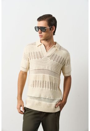 Polo Manga Corta En Tejiido Para Hombre Siloli Polo Manga Corta En Tejiido Para Hombre Siloli Arena S VÉLEZ