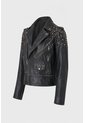 Chaqueta Biker De Cuero Para Mujer Cristales Chaqueta Biker De Cuero Para Mujer Cristales Negro Perlado S VÉLEZ de Vélez