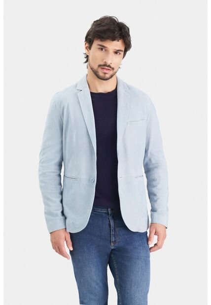 Blazer Niger De Gamuza Para Hombre Fit Semi Ajustado Blazer Niger De Gamuza Para Hombre Fit Semi Ajustado Azul Claro XXL Vélez