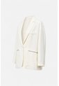 Blazer En Tejido Plano Para Mujer Tika Blazer En Tejido Plano Para Mujer Tika Crema S VÉLEZ de Vélez