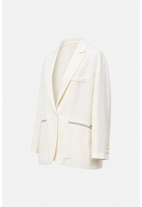 Blazer En Tejido Plano Para Mujer Tika Blazer En Tejido Plano Para Mujer Tika Crema S VÉLEZ