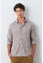 Camisa Lyra 2 Manga Larga Para Hombre Semi Fitted Camisa Lyra 2 Manga Larga Para Hombre Semi Fitted Gris XL VÉLEZ de Vélez