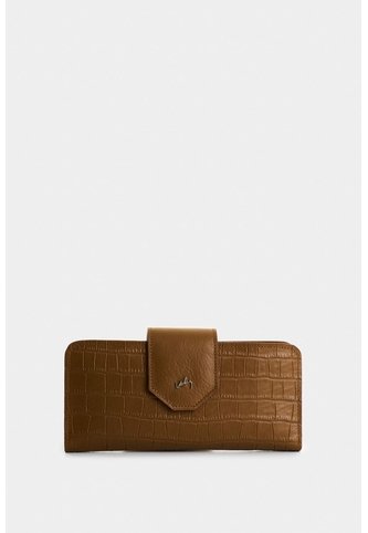 Billetera Porta Chequera Extravaganza De Cuero Para Mujer Grabado Billetera Porta Chequera Extravaganza De Cuero Para Mujer Grabado Miel VÉLEZ Vélez