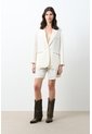 Blazer En Tejido Plano Para Mujer Tika Blazer En Tejido Plano Para Mujer Tika Crema S VÉLEZ de Vélez
