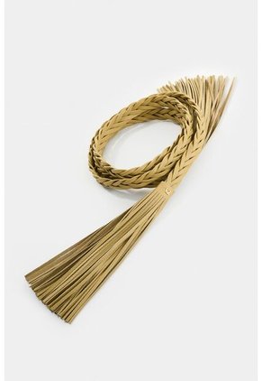 Cinturón Trenzado Kiwa Unifaz En Cuero Para Mujer Cinturón Trenzado Kiwa Unifaz En Cuero Para Mujer Verde Oliva S VÉLEZ