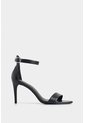 Sandalia Tacón Clavel De Cuero Para Mujer Amarre Al Tobillo Sandalia Tacón Clavel De Cuero Para Mujer Amarre Al Tobillo Negro 40 VÉLEZ de Vélez