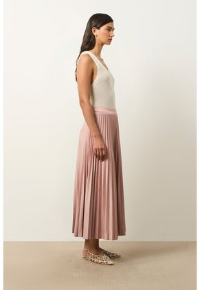 Falda Plisada Alma Para Mujer Tejido De Punto Falda Plisada Alma Para Mujer Tejido De Punto Natural 10 VÉLEZ