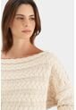 Sweater Gobi Tejido Trenzado Para Mujer Silueta Semiholgada Sweater Gobi Tejido Trenzado Para Mujer Silueta Semiholgada Tabaco XL Vélez de Vélez