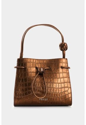 Manos Libres De Cuero Folia Para Mujer Aromia Manos Libres De Cuero Folia Para Mujer Aromia Bronce VÉLEZ