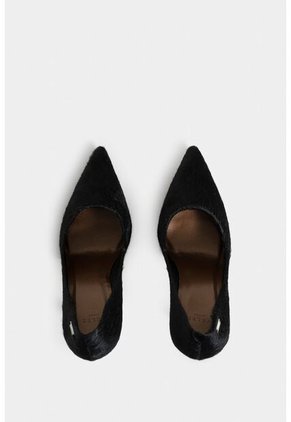 Tacones Cerrados De Cuero Pelo Para Mujer Silueta Punta Tacones Cerrados De Cuero Pelo Para Mujer Silueta Punta Negro 41 Vélez
