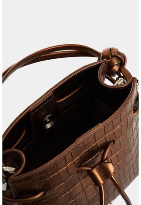 Manos Libres De Cuero Folia Para Mujer Aromia Manos Libres De Cuero Folia Para Mujer Aromia Bronce VÉLEZ