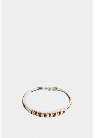 Collar Malaquita De Cuero Y Algodón Para Mujer Trenzado Collar Malaquita De Cuero Y Algodón Para Mujer Trenzado Miel VÉLEZ Vélez