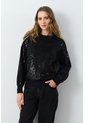 Sweater Tejido Oversized Para Mujer Nácar Sweater Tejido Oversized Para Mujer Nácar Negro S VÉLEZ de Vélez