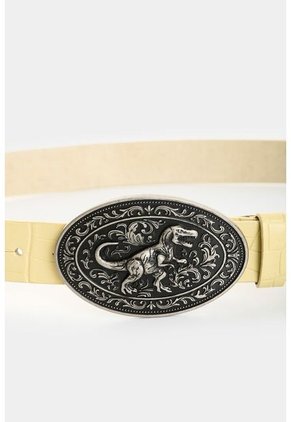 Cinturón Unifaz En Cuero Croco Para Hombre Dino Cinturón Unifaz En Cuero Croco Para Hombre Dino Amarillo 30 VÉLEZ