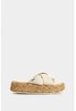 Sandalia Plataforma De Cuero Y Yute Para Mujer Ivory Sandalia Plataforma De Cuero Y Yute Para Mujer Ivory Blanco 36 VÉLEZ de Vélez