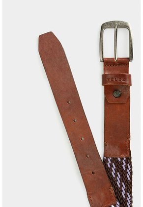 Cinturón Unifaz De Cuero Y Cordón Para Hombre Ciruela Cinturón Unifaz De Cuero Y Cordón Para Hombre Ciruela Brandy 40 VÉLEZ