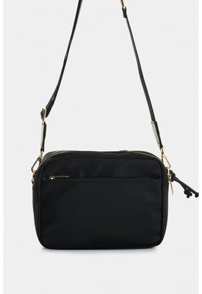 Manos Libres En Lona Y Cuero Para Mujer Square Manos Libres En Lona Y Cuero Para Mujer Square Negro VÉLEZ