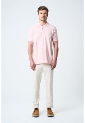Polo Para Hombre Semi Fit Detalle Jacquard Polo Para Hombre Semi Fit Detalle Jacquard Rosado XL VÉLEZ