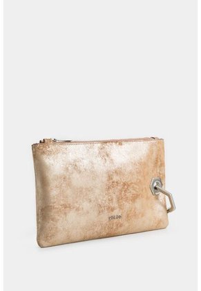 Cosmetiquera Lucía De Cuero Folia Para Mujer Herraje Multiusos Cosmetiquera Lucía De Cuero Folia Para Mujer Herraje Multiusos Dorado Vélez