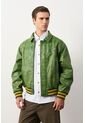 Chaqueta Bomber En Cuero Envejecido Para Hombre Chaqueta Bomber En Cuero Envejecido Para Hombre Verde M VÉLEZ de Vélez