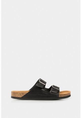 Sandalia Plana De Cuero Vintage Sandalia Plana De Cuero Vintage Negro 42 VÉLEZ Vélez