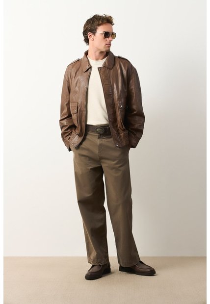 Pantalón Relaxed Fit Para Hombre Vega Pantalón Relaxed Fit Para Hombre Vega Tabaco 32 VÉLEZ