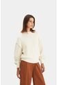 Sweater Sahara En Tejido Rectilíneo Para Mujer Fit Oversized Sweater Sahara En Tejido Rectilíneo Para Mujer Fit Oversized Crema M Vélez de Vélez