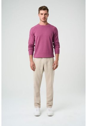 Sweater Tejido En Algodón Para Hombre Manga Ranglan Sweater Tejido En Algodón Para Hombre Manga Ranglan Mora M VÉLEZ