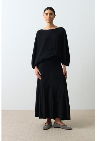 Camiseta Maxi Tejida Para Mujer Efos Camiseta Maxi Tejida Para Mujer Efos Negro XS VÉLEZ Vélez