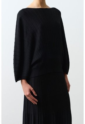 Camiseta Maxi Tejida Para Mujer Efos Camiseta Maxi Tejida Para Mujer Efos Negro XS VÉLEZ