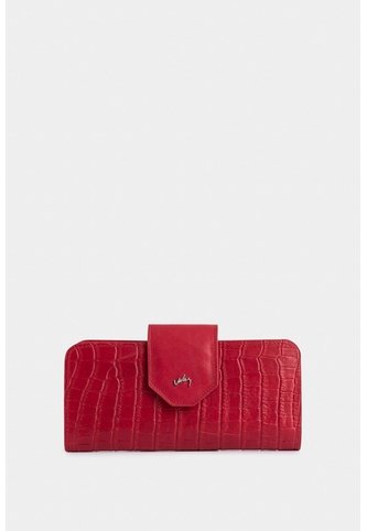 Billetera Porta Chequera Extravaganza De Cuero Para Mujer Grabado Billetera Porta Chequera Extravaganza De Cuero Para Mujer Grabado Rojo VÉLEZ Vélez