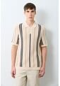 Polo Manga Corta Tejida Para Hombre Espectral Polo Manga Corta Tejida Para Hombre Espectral Crema M VÉLEZ de Vélez