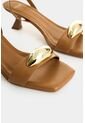 Sandalia Tacón De Cuero Para Mujer Cleo Sandalia Tacón De Cuero Para Mujer Cleo Miel 37 VÉLEZ de Vélez
