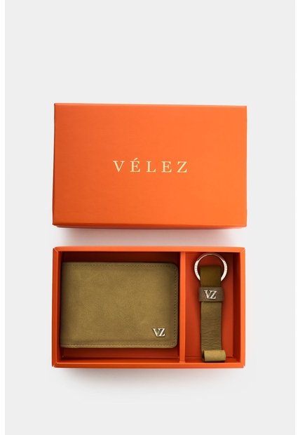 Kit Billetera Y Llavero En Cuero Para Hombre Nacar Kit Billetera Y Llavero En Cuero Para Hombre Nacar Verde Oliva VÉLEZ