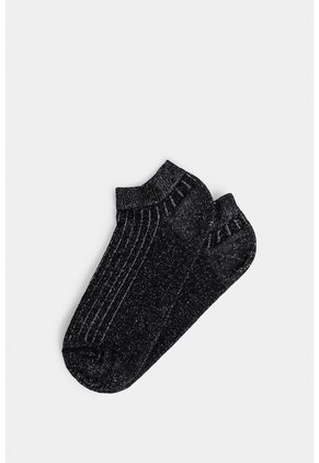 Calcetines Tobilleros Sereno Para Mujer Detalle Lúrex Calcetines Tobilleros Sereno Para Mujer Detalle Lúrex Negro XS VÉLEZ