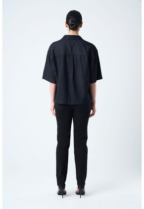 Camisa Clark Para Mujer Cropped Camisa Clark Para Mujer Cropped Azul Oscuro L VÉLEZ