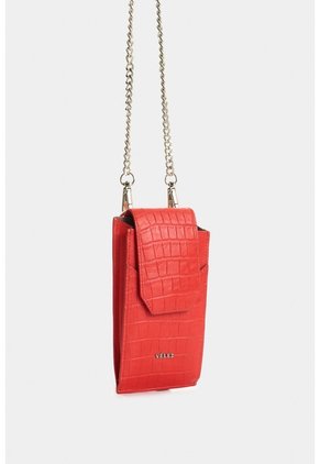Porta Celular Serpia De Cuero Para Mujer Grabado Porta Celular Serpia De Cuero Para Mujer Grabado Rojo VÉLEZ