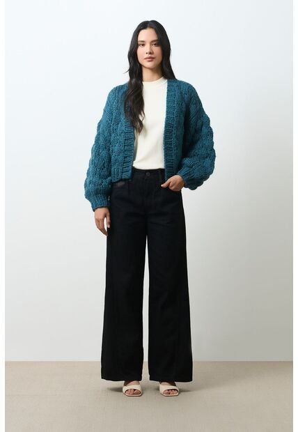 Cardigan Tejido Para Mujer Luzia Cardigan Tejido Para Mujer Luzia Azul Aguamarina L VÉLEZ