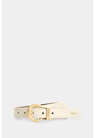 Cinturón Doble Faz En Cuero Para Mujer Flamia Cinturón Doble Faz En Cuero Para Mujer Flamia Crema XL VÉLEZ Vélez
