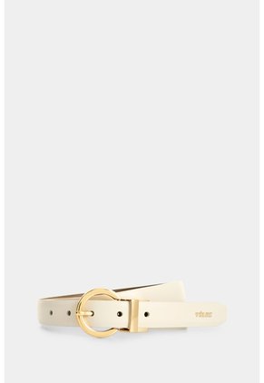 Cinturón Doble Faz En Cuero Para Mujer Flamia Cinturón Doble Faz En Cuero Para Mujer Flamia Crema XL VÉLEZ