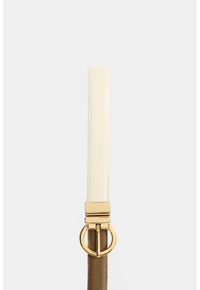 Cinturón Doble Faz En Cuero Para Mujer Flamia Cinturón Doble Faz En Cuero Para Mujer Flamia Crema XL VÉLEZ