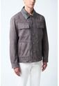 Chaqueta Aron En Gamuza Para Hombre Detalle Cuero Chaqueta Aron En Gamuza Para Hombre Detalle Cuero Gris Pistola M VÉLEZ de Vélez