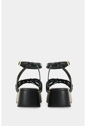 Sandalia Plataforma En Cuero Para Mujer Orquidea Sandalia Plataforma En Cuero Para Mujer Orquidea Negro 35 VÉLEZ