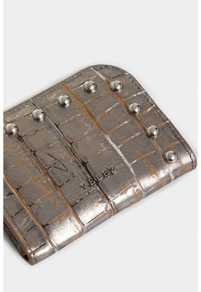 Porta Documentos Holy De Cuero Folia Para Mujer Efecto Croco Porta Documentos Holy De Cuero Folia Para Mujer Efecto Croco Plata Vélez